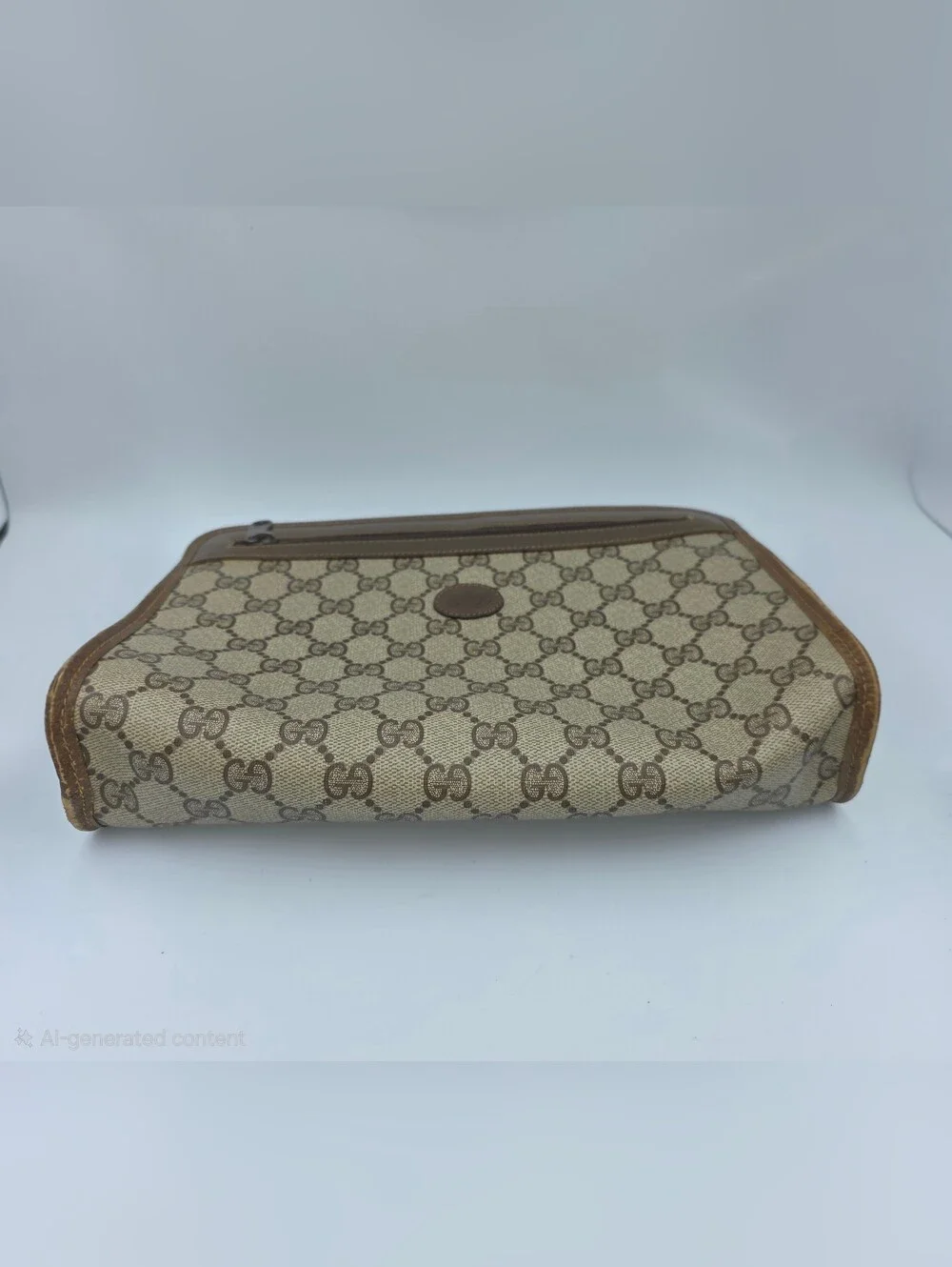 Vintage Gucci Accessory Collection Clutch Bag GG Supreme Monogram Canvas Italy